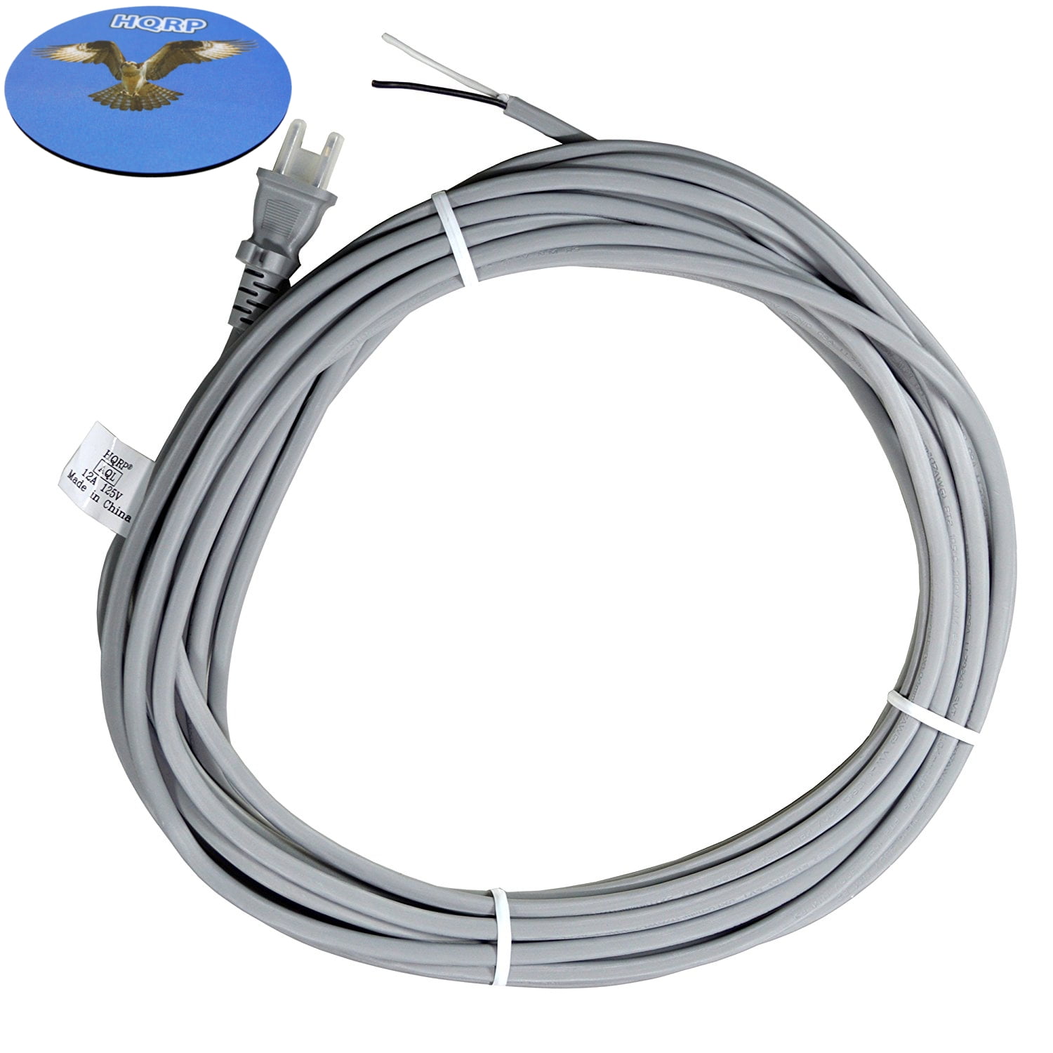 HQRP AC Power Cord for Shark Navigator LiftAway NV350 NV351 NV352 Upright Vacuum + HQRP Coaster
