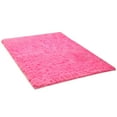 thumbnail image 1 of Living room Bedroom Rug Antiskid Soft Carpet Long Hair Yoga Floor Mat Bedside Cartpet Water Washable Rose red 40*60cm, 1 of 9