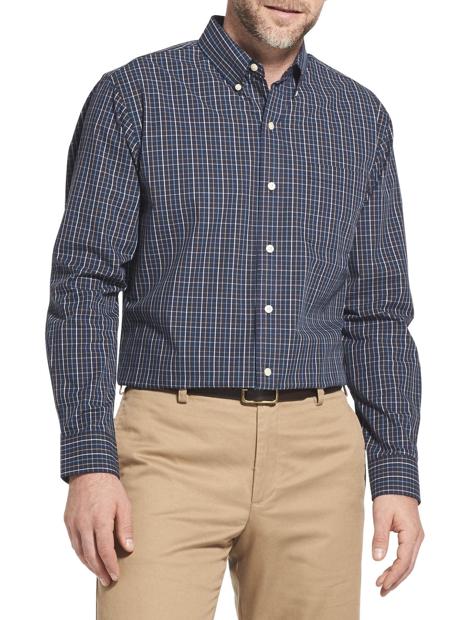 Photo 1 of Arrow Men's Big and Tall Long Sleeve Hamilton Poplin Button Down Shirt SIZE 3XL 