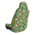 thumbnail image 2 of Wukai Vintage Sugar Skull Full Set Car Seat Covers with Soft Padding Universal Auto Front Seats Protector and Cushion Mat, 2 of 5