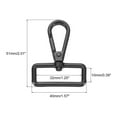 thumbnail image 2 of Uxcell 15Pack Swivel Clasps, 1.25" D Ring Lobster Clasp Claw Push Gate Snap Hook, Black, 2 of 6