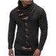 thumbnail image 2 of Suéter de hombre Otoño e Invierno Abrigo de punto Cuello alto Botón Talla grande Suéter europeo y americano Ropa de hombre, 2 of 5