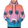 thumbnail image 4 of Bingfone Beach With Palm Trees Men'S Drawstring Hoodie Long Sleeve Pocket Sweatshirts-Medium, 4 of 9