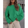 thumbnail image 3 of PRETTYGARDEN Women's Fall Oversized Sweaters Casual Crewneck Pullover Long Sleeve Fuzzy Chunky Knit Tops Blouse、, 3 of 7