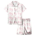 thumbnail image 3 of oqasdz Girls Pajamas Floral Print Long Sleeve Sleepwear 2 Piece Outfit for Kids and Toddler Homewear Relaxed Fit Pajama Set, 3 of 4