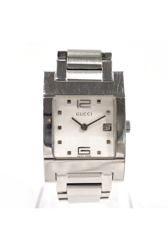 Pre-Owned GUCCI 7700L Stainless Steel/Stainless Steel Watch, Silver, Quartz Movement,... (Good)