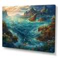 thumbnail image 2 of Designart "Middle Of The Ocean I" Modern Landscape Beach Wall Art For Kitchen, 2 of 5