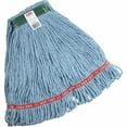 thumbnail image 2 of Rubbermaid Web Foot Wet Mop Head, Shrinkless, Cotton/Synthetic, Blue, Medium, 6/Carton, 2 of 2