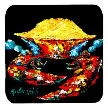 

Crab Black Gold Foam Coasters Set Of 4