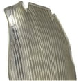 thumbnail image 4 of 11" x 36" Silver Aluminum Textured Leaf Abstract Sculpture with Black Marble Base, by DecMode, 4 of 11