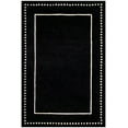 thumbnail image 2 of SAFAVIEH Bella Danita Plain Dotted Bordered Wool Area Rug, Black/Ivory, 5' x 8', 2 of 8