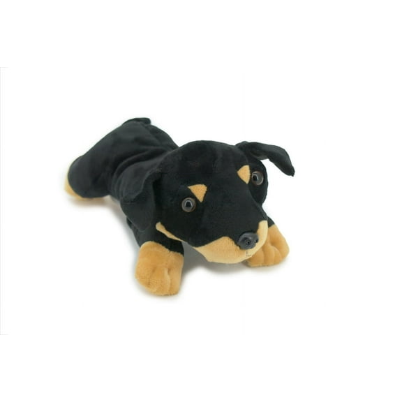 Rottweiler Toy Dog, Laying Down, High Quality, Realistic Stuffed Dog, Plush Toy, Lifelike Model, Soft, Kids, Educational, Gift, 10" CA07 BB319