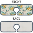 thumbnail image 6 of SKYSONIC Faucet Absorbent Mat 3 Pcs Beautiful Small Yellow Flowers Kitchen Faucet Splash Catcher Washable Counter Drying Pads Behind Faucet for Kitchen Bathroom, 6 of 7