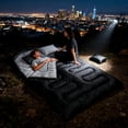thumbnail image 3 of 2-Person XL Queen Size Sleeping Bag for Adults | Double Sleeping Bag with Pillow, Woven Material, Suitable for All Season Camping, Hiking, Backpacking, for cold & Warm Weather, 3 of 9