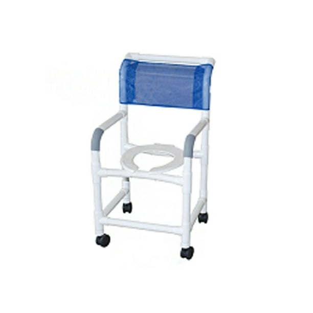 Shower Chair With Arms PVC Frame Mesh Backrest 21 Inch EA/1 Walmart