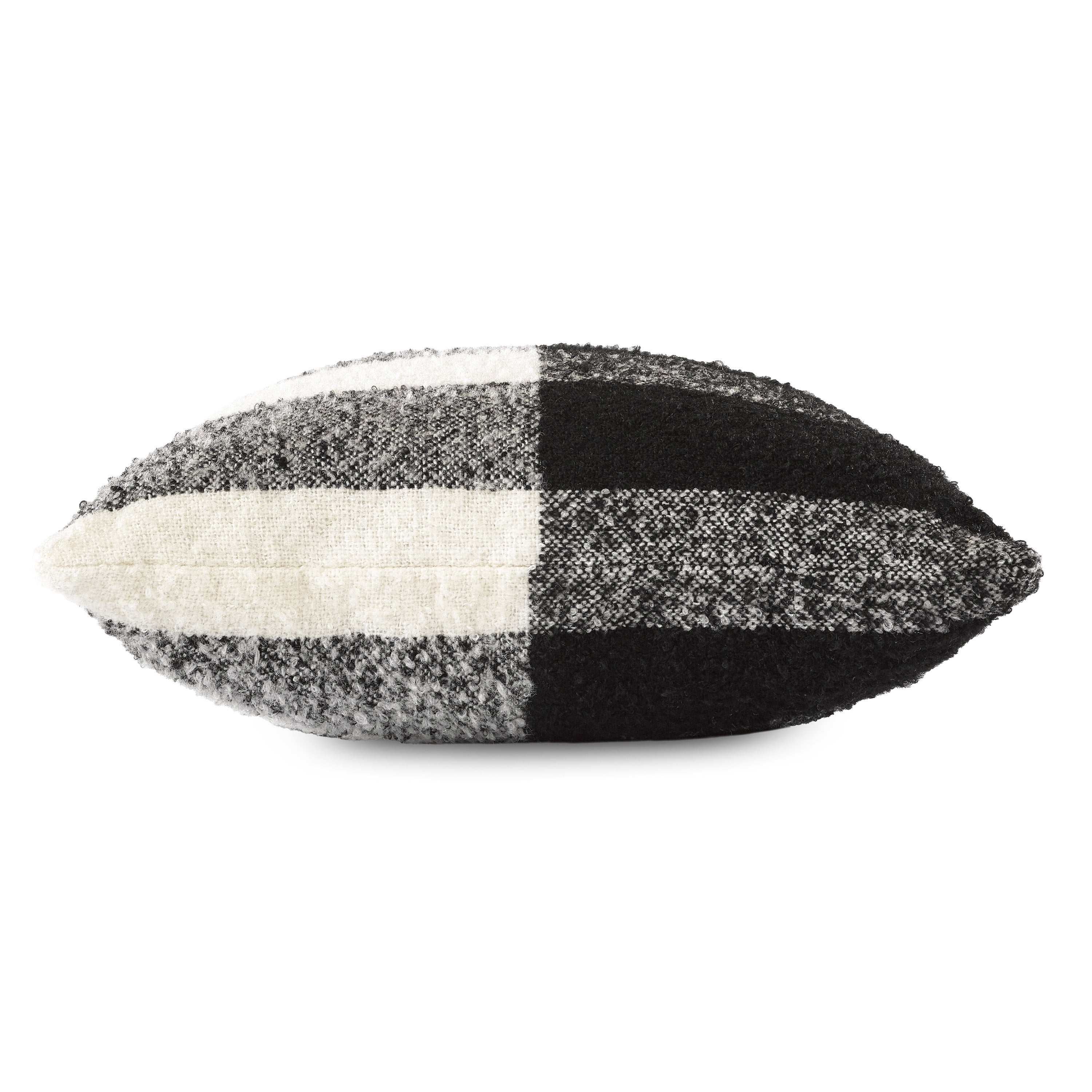 (2 pack) Mainstays 18"x18" Black and White Plaid Decorative Throw Pillow