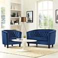 thumbnail image 7 of Modway Prospect 2 Piece Performance Velvet Loveseat and Armchair Set in Navy, 7 of 7