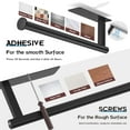 thumbnail image 3 of 2 packs Towel Holder Under Cabinet No Drilling, Self Adhesive Paper Towel Holder Wall Mount for Kitchen,RV, Matte Black Paper Towel Holder 304 Stainless Steel, Under Cabinet Paper Towel Holder, 3 of 6