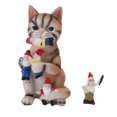thumbnail image 2 of Estatua de gnomos que comen gatos ANGGREK Resistente A La intemperie de Color Brillante, 2 of 7