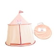thumbnail image 3 of Tienda de juegos para niños, juguete, tienda de juegos para niños, tipi plegable portátil, con castillo para barbacoas, guardería, rosa, 3 of 8