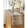 thumbnail image 5 of Table Runner 36 Inches Long for Kitchen Dining, Spring Floral Eater Bunny Dresser Scarf Farmhouse, Dining Table Decorations for Wedding/Parties, Colorful Eggs Rustic Red 13 x 36 In, 5 of 9