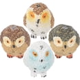 thumbnail image 3 of 4PCS Micro Landscape Resin Owl Decoration Gardening Bare-footed Owl Ornament Random Style, 3 of 8