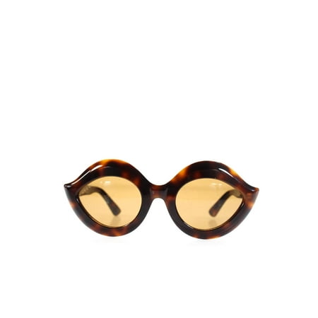Pre-owned|Gucci Womens Acetate Cat Eye Brown Tortoise Sunglasses 140mm