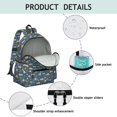 thumbnail image 4 of Excavator and Crane Blue Pattern Backpack for School, Cute School Bag with Adjustable Shoulder Straps and Padded Back, 13.4"x11"x4.7", 4 of 5
