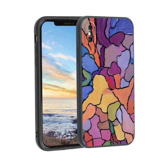 Compatible with iPhone XS Phone Case, Colorful Case Men Women, Flexible Silicone Shockproof Case for iPhone XS