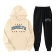 thumbnail image 2 of Brooklyn Hoodie and Sweatpants Set for Women Fall Winter Hooded Sweatshirt and Jogger 2 Piece Set Women's Tracksuit, 2 of 6