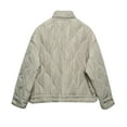 thumbnail image 3 of Lovzfmll Winter Coats for Women, Solid Color Hooded Jacket, Button Front Quilted Puffer with Pockets, Winter Clothing, 3 of 3