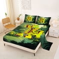 thumbnail image 2 of Castle Fairy Dinosaur Jungle Letter H Full Size Sheets 4-Piece for Kids,Cartoon Pattern Bed Sheets for Bedroom, 2 of 6