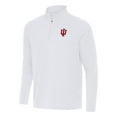 thumbnail image 2 of Men's Antigua  White Indiana Hoosiers Intent Quarter-Zip Top, 2 of 3