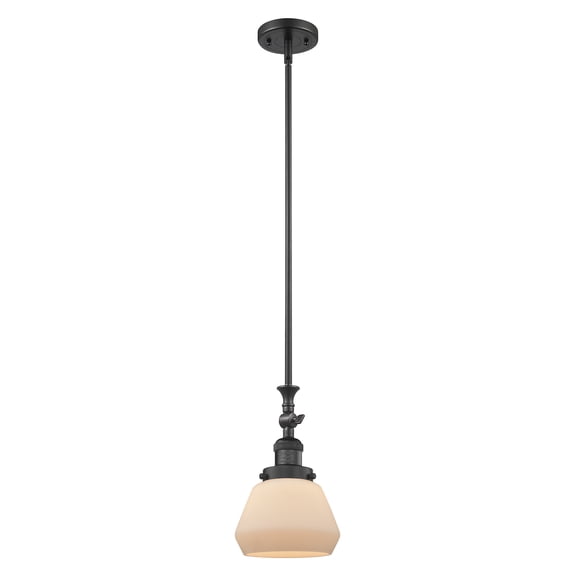 Innovations 206-BK-G171 European Influence One Light Mini Pendant from Franklin Restoration collection in Black finish,