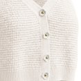 thumbnail image 6 of UACY Toddler Girls Knit Camisole Crop Top V Neck Button Front Textured Knit Tank Top Casual Sleeveless Vest for Kids ﻿ (White, 12-18 Months), 6 of 7