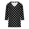 thumbnail image 4 of CONZONE Womens Summer T-Shirts 3/4 Sleeve T Shirts for Women Casual V Neck Dot Graphic Lightweight Tees Soft Cozy Dailywear, 4 of 4