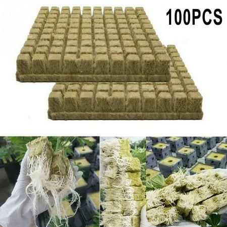 

Geege 100Pcs Grow Starter Cubes Plug Hydroponic Grow Media Cloning Planter