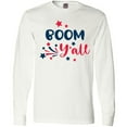 thumbnail image 3 of Inktastic 4th of July Boom Y'all with Red White and Blue Stars Long Sleeve T-Shirt, 3 of 5