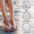 thumbnail image 6 of Uourmeti USA Flag Beach Flip-Flops for Women Fourth of July Cushion Yoga Mat Footbed Anti-slip Bathroom Thong Sandals, Blue, 6 of 7