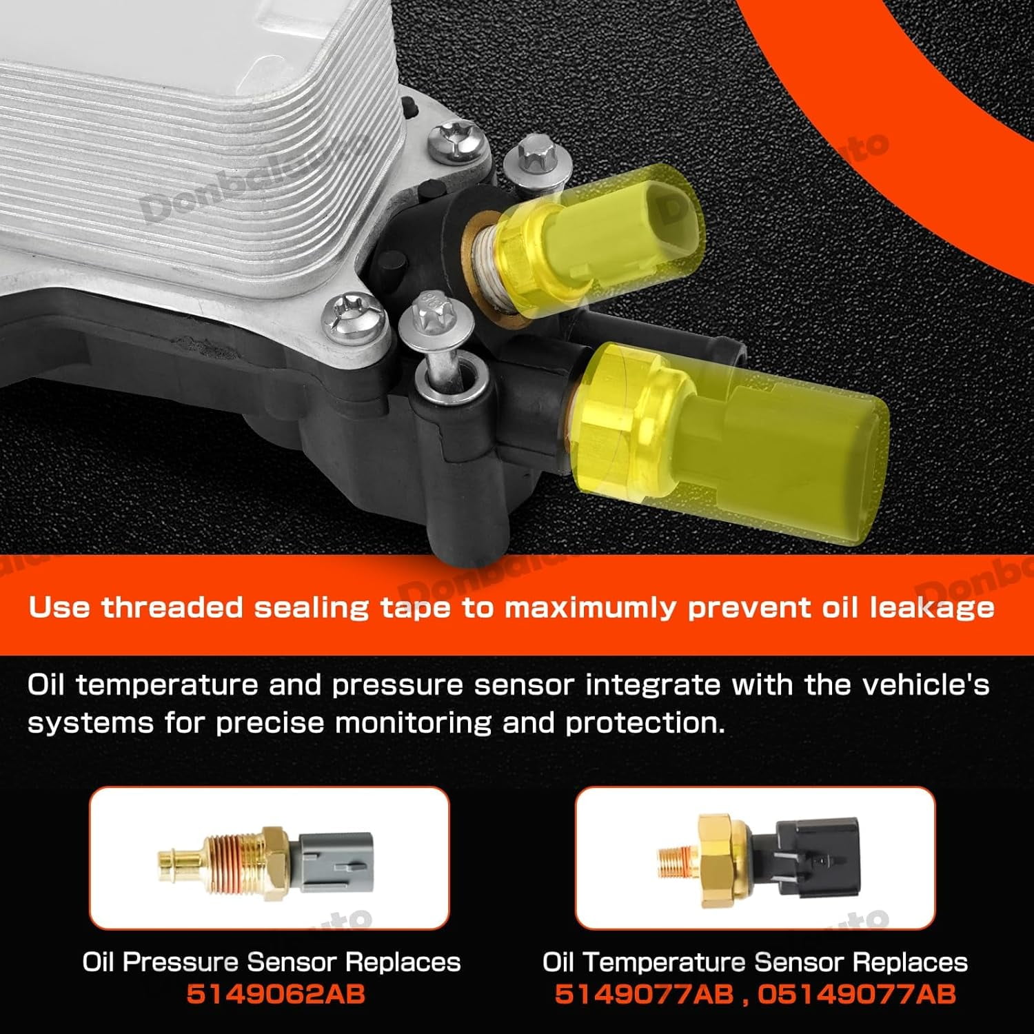 YIUIY Engine Oil Cooler with Oil Filter Housing Adapter Assembly 2014 2015 2016 Compatible with Chrysler 200 300 | Dodge Charger Journey Caravan Durango | Jeep Wrangler 3.6 Replaces 68105583AF