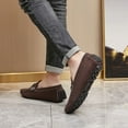thumbnail image 6 of Big Size Men's Casual Loafers Slip On Leather Shoes Comfortable Lightweight Driving Shoes Male Moccasins Classic Penny Loafer Flats Boat Shoes Outdoor Walking Shoes, 6 of 9