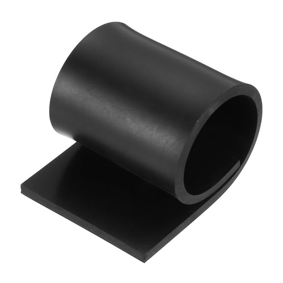 Uxcell Solid Rubber Sheet 3/16" Thick x 3" Wide x 10" Long, Anti-Slip Neoprene Rubber Roofing Material for Gaskets DIY Material, Pads