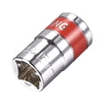 thumbnail image 1 of Unique Bargains 1/2-Inch Drive by 15mm Shallow Socket w Red Band, Cr-V, 6-Point, Metric, 1 of 4