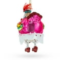 thumbnail image 3 of Hen in Dress Glass Christmas Ornament, 3 of 5