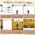 thumbnail image 5 of Wallpaper Autumn aspen tree forest Rocky Mountains Peel and Stick Wall Murals 100"H x 144"W Removable PVC Wall Paper Self-Adhesive Wall Paintings Art Decor for Bedroom Living Room, 5 of 7