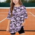 thumbnail image 2 of WRKEKC Summer Boys T Shirts Camo Print Loose Fit Round Neck Short Sleeve Casual Streetwear for 5-15 Years, 2 of 9