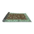 thumbnail image 2 of Ahgly Company Indoor Round Oriental Light Blue Traditional Area Rugs, 4' Round, 2 of 4