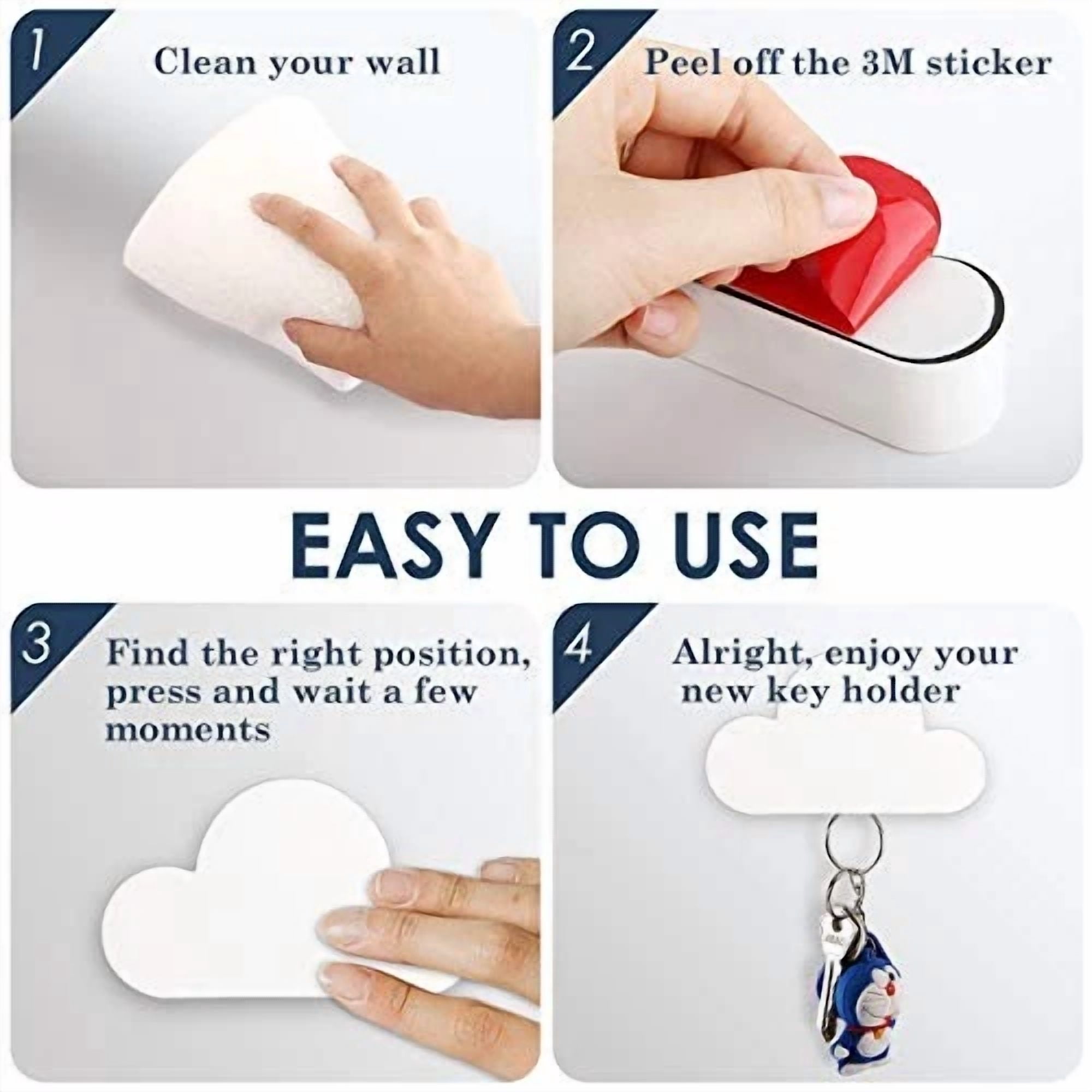 Moko Magnetic Key Holder, [2 Pack] Magnetic Key Rack Organizer Hooks With