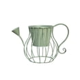 thumbnail image 1 of Green Iron Wrought Watering Can Flower Pot Decorative Iron Planter For Garden Or Balcony Wall Mount Rustic Farmhouse Style, 1 of 6