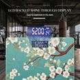 thumbnail image 3 of Bathroom Scale, Highly Accurate Digital Body Scale,Precisely Measures Weight up to 400 lbs-White Flowers On Turquoise Background, 3 of 4